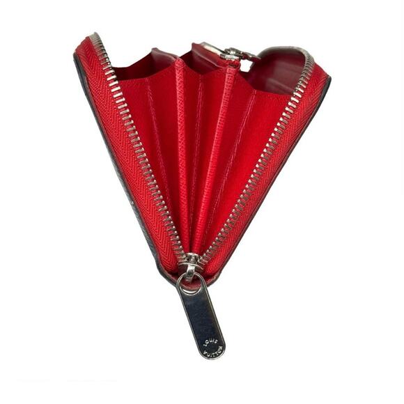Louis Vuitton Blue & Red Epi Wallet Silver Hardware EUC - Picture 9 of 12